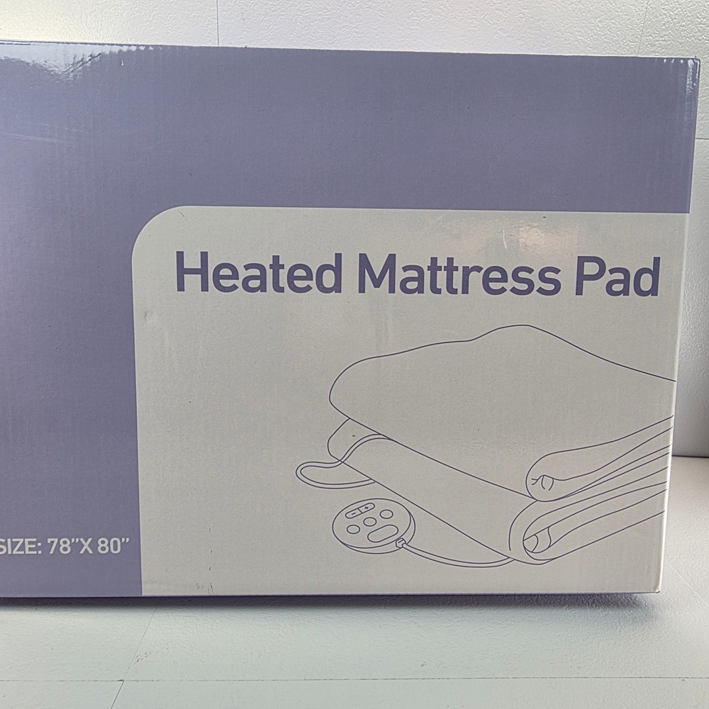 Heated Mattress Pad King Size 78x80 Dual Control 6 Heat Levels LY19A-MP7880 NEW